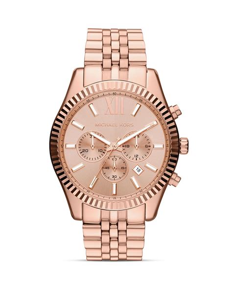 michael kors chronograph rose gold tone mens watch|michael kors watch 250300.